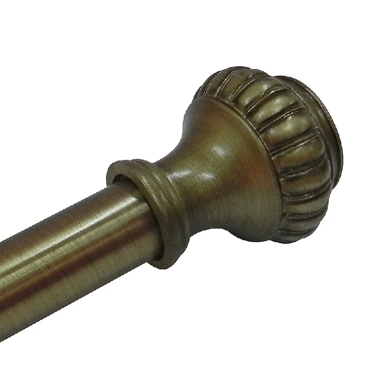 Pumpkin Tension Shower Rod- Rubbed Bronze by Teamson Home