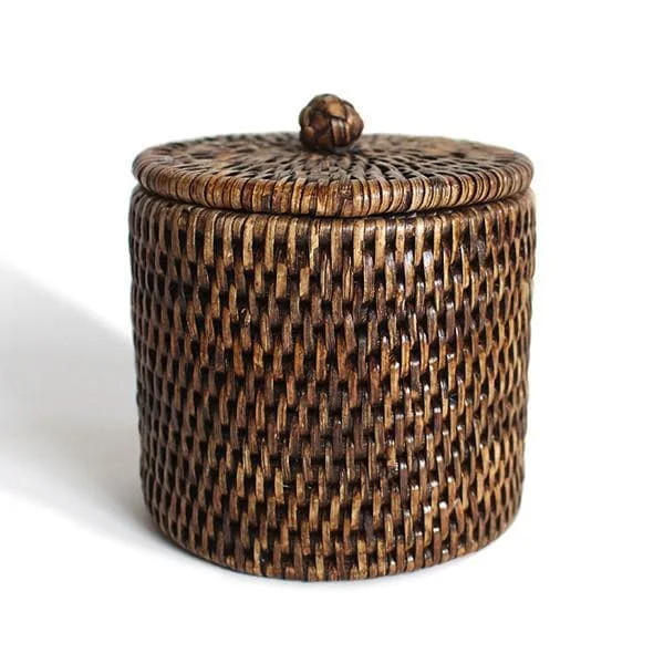 Rattan Small Bathroom Containers Set/2