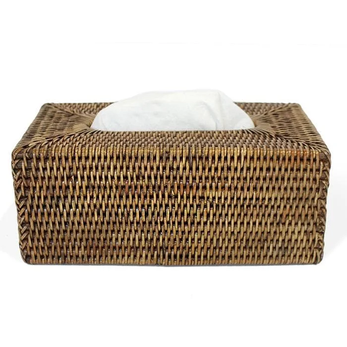 Rattan Tissue Box Rectangular