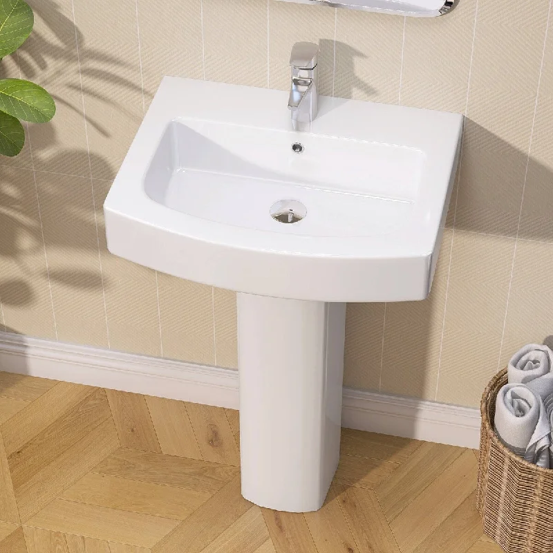 Rectangular Pedestal Bathroom Sink With Overflow - Rectangular Pedestal Bathroom Sink