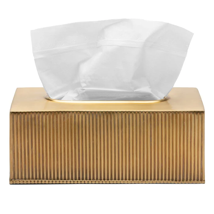 Redon Rectangle Tissue Box (Antique Brass)