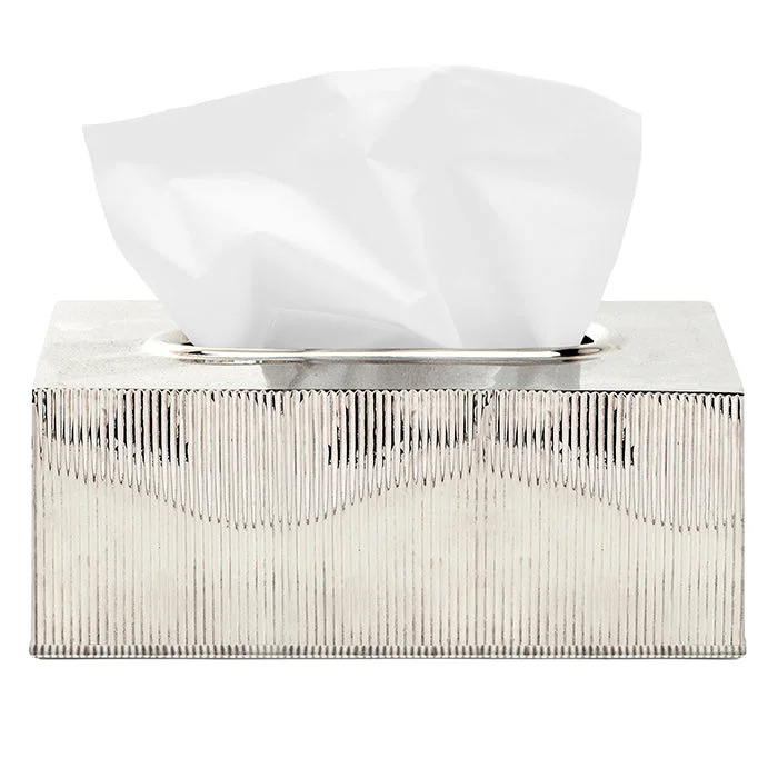 Redon Rectangle Tissue Box (Shiny Nickel)