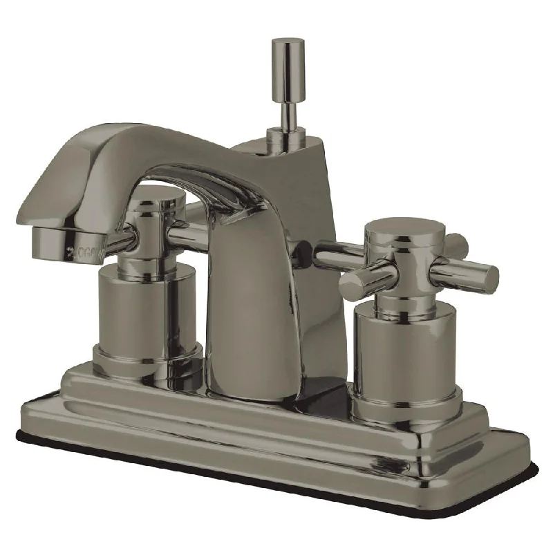 Satin Nickel Two Handle Centerset Bathroom Faucet w/ Brass Pop-Up KS8648DX