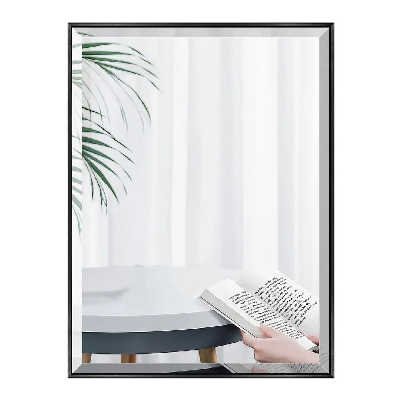 Silver Beveled Framed Wall Mirror