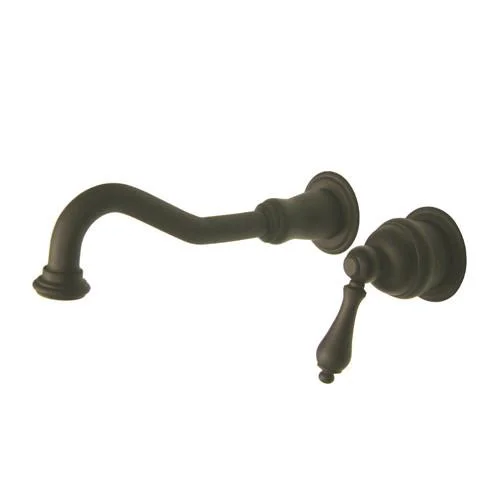 Single Metal Lever Handle Oil Rubbed Bronze Bathroom Wall Mount Faucet KS3115AL