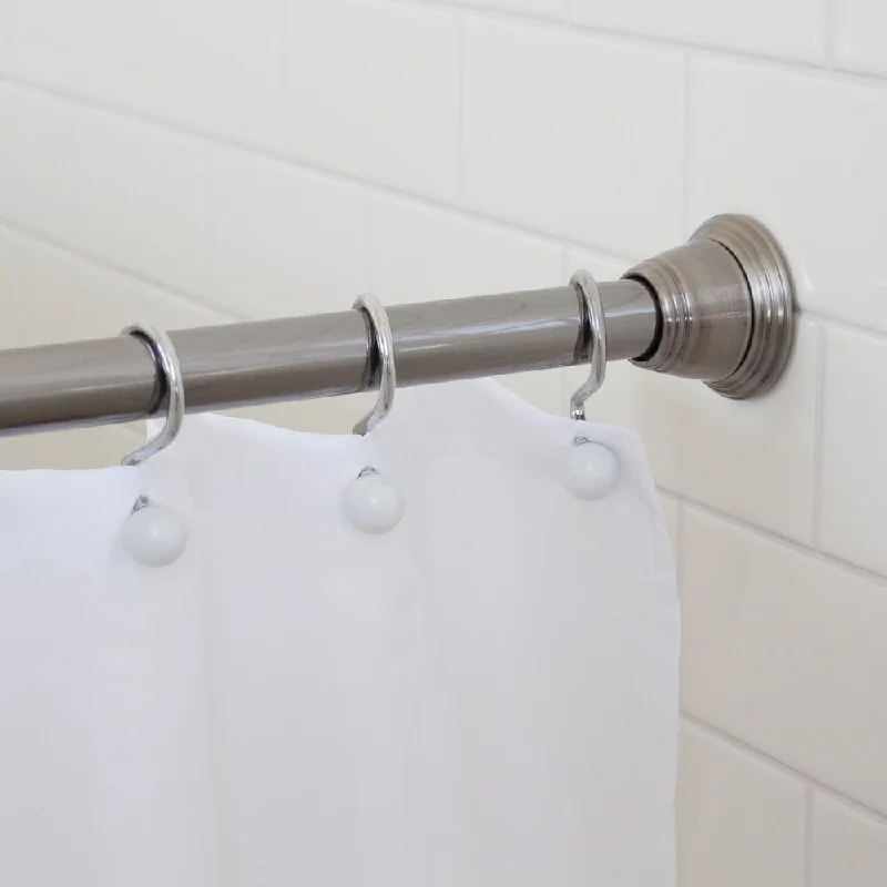 Splash Home Eire Decorative Shower Curtain Rod - extendable 42" - 72"