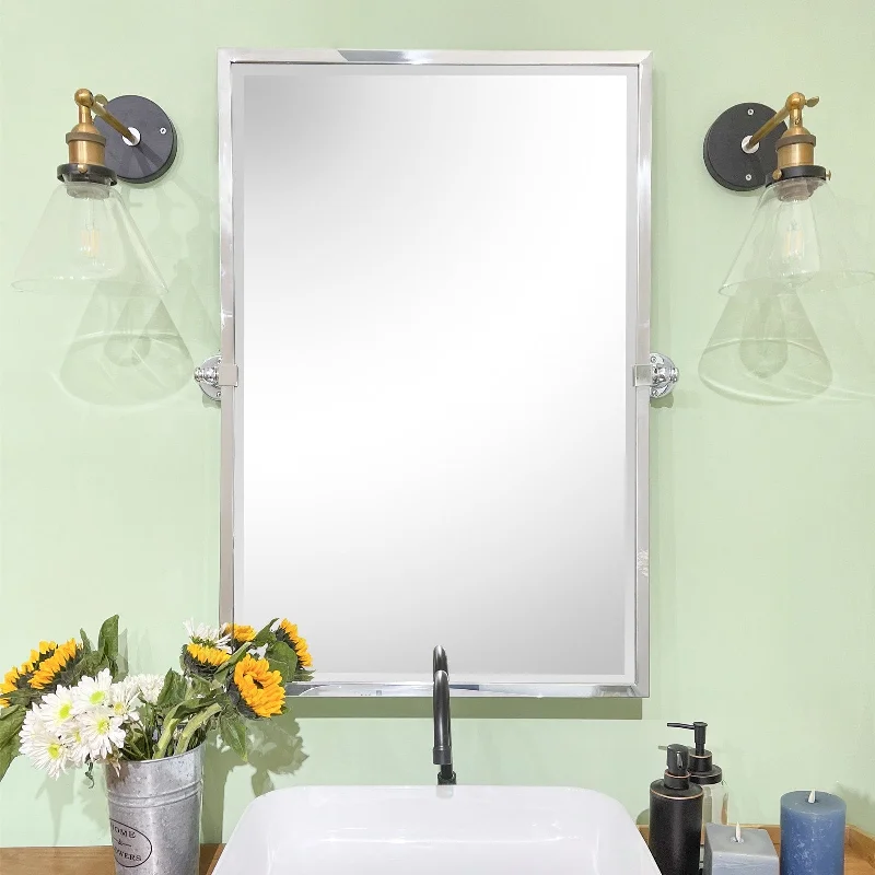 TEHOME Blakley Rectangle Metal Wall Mirror