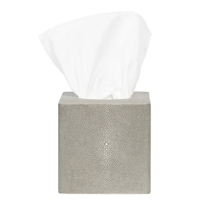 Tenby Faux Shagreen Tissue Box (Sand)