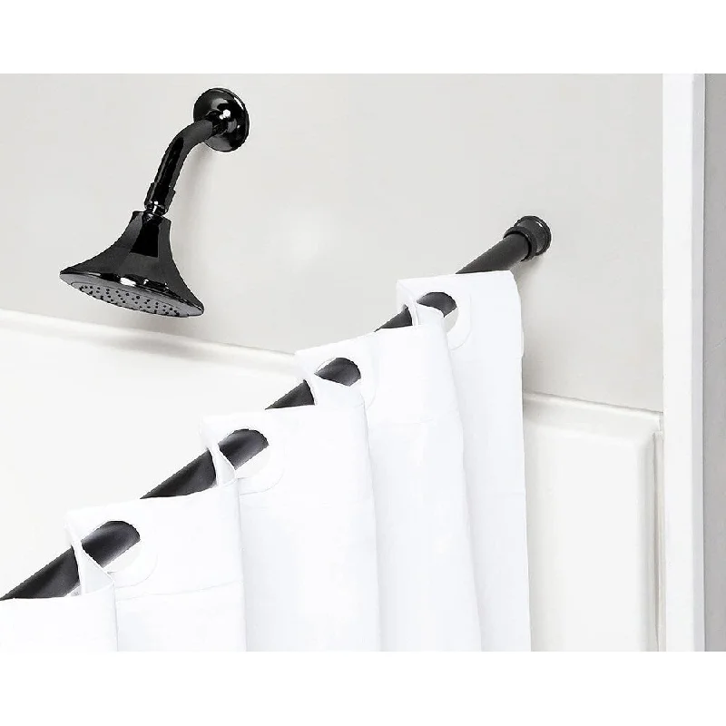 Tension Shower Curtain Rod 42-72" Adjustable Length, Black