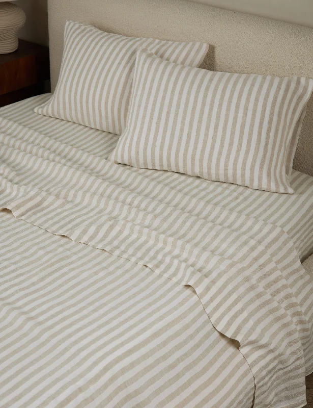 Thayer Striped European Flax Linen® Sheet Set