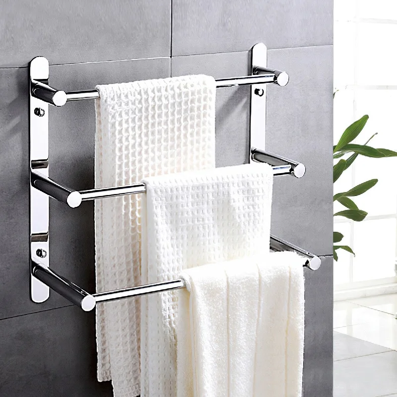 Three Layers Towel Rack, Stainless Steel Mirror Polished Towel Bars