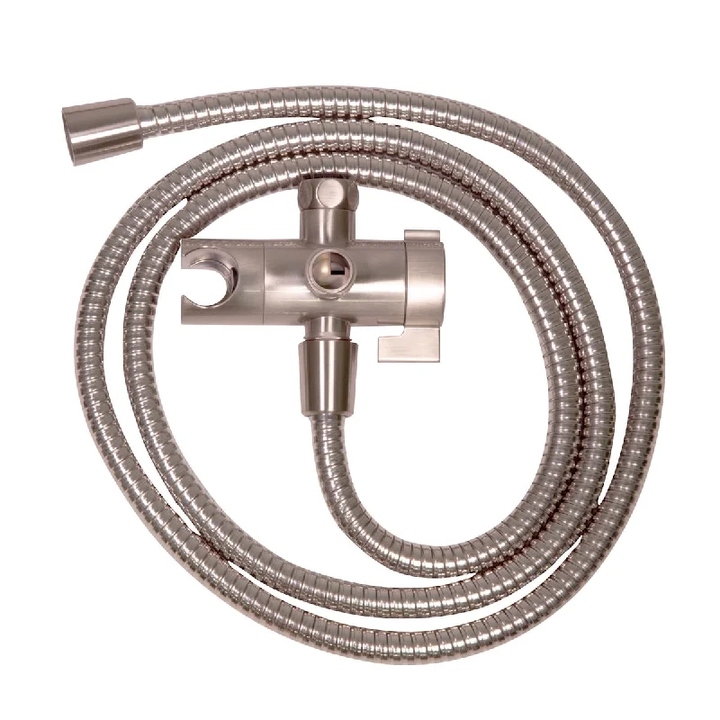 Three-Way Shower Diverter and Hose in Satin Nickel