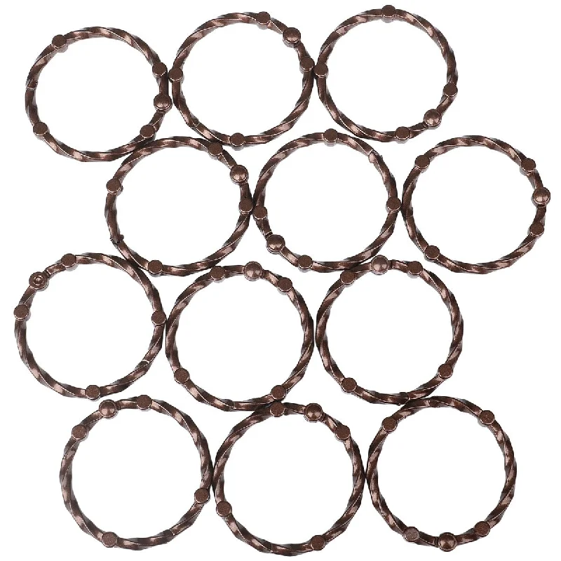 Utopia Alley Shower Eternity Curtain Rings, Rustproof Shower Rings