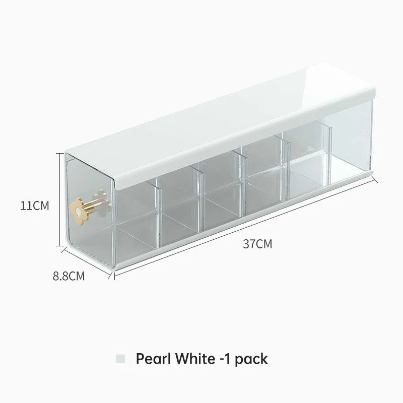 Versatile Household Storage Shelf with Dividers (White)