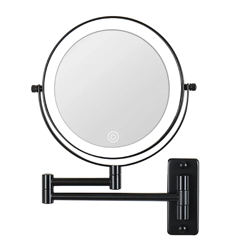 Wall Mounted Lighted Magnifying Mirror 10X Makeup Mirror, 3 Color Mode