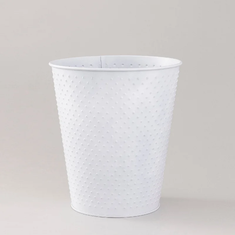 White Dotted waste bin