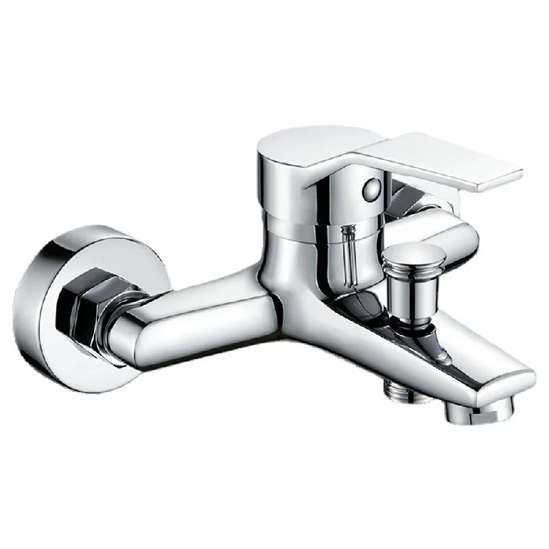 Zinc Alloy Chrome Wall Mounted Basin Faucet for Hot Cold Water