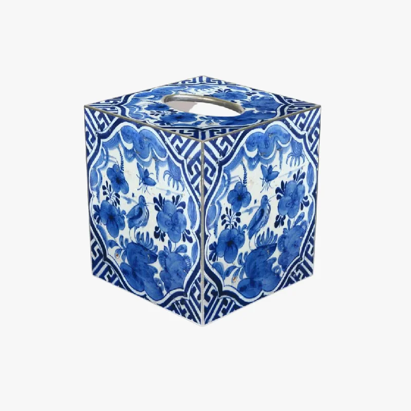 Blue Delft Bird Tissue Box Cover